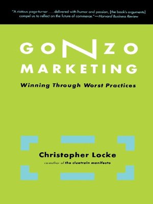 cover image of Gonzo Marketing